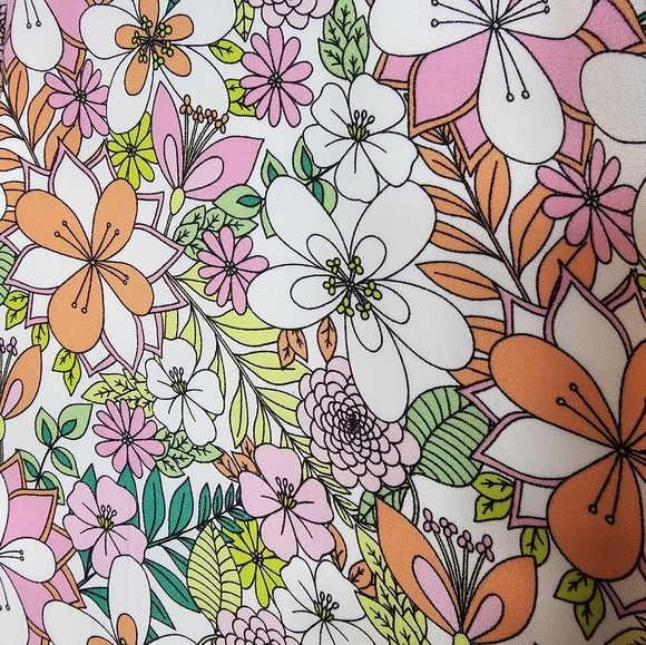 NWT CeCe Balloon Belle sleeve colorful Bohemian hipster summer dress - Picture 9 of 12